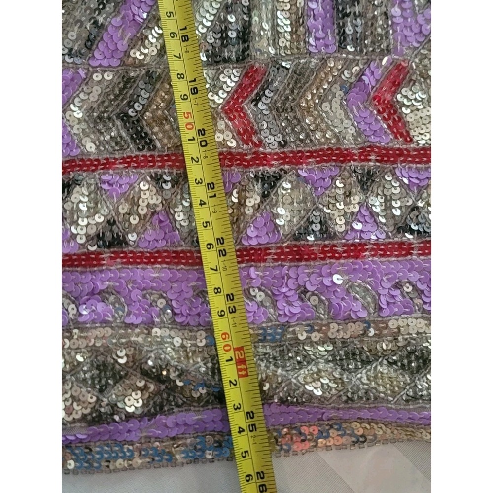 NWT Ramona La Rue by Arianne Hooded Sequin Poncho Lilac One Size Luxury - Picture 13 of 14